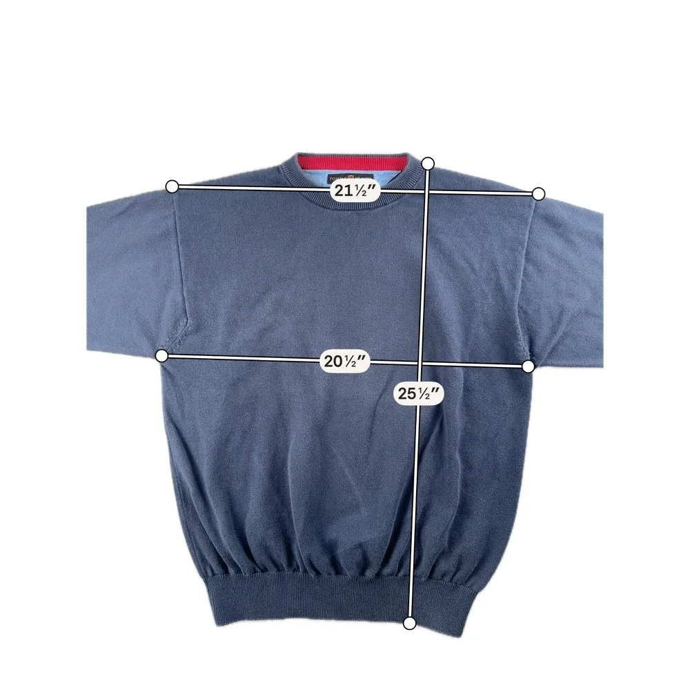 Tommy Hilfiger Mens Golf Navy Blue Sweater Pullover Size Medium Sweatshirt